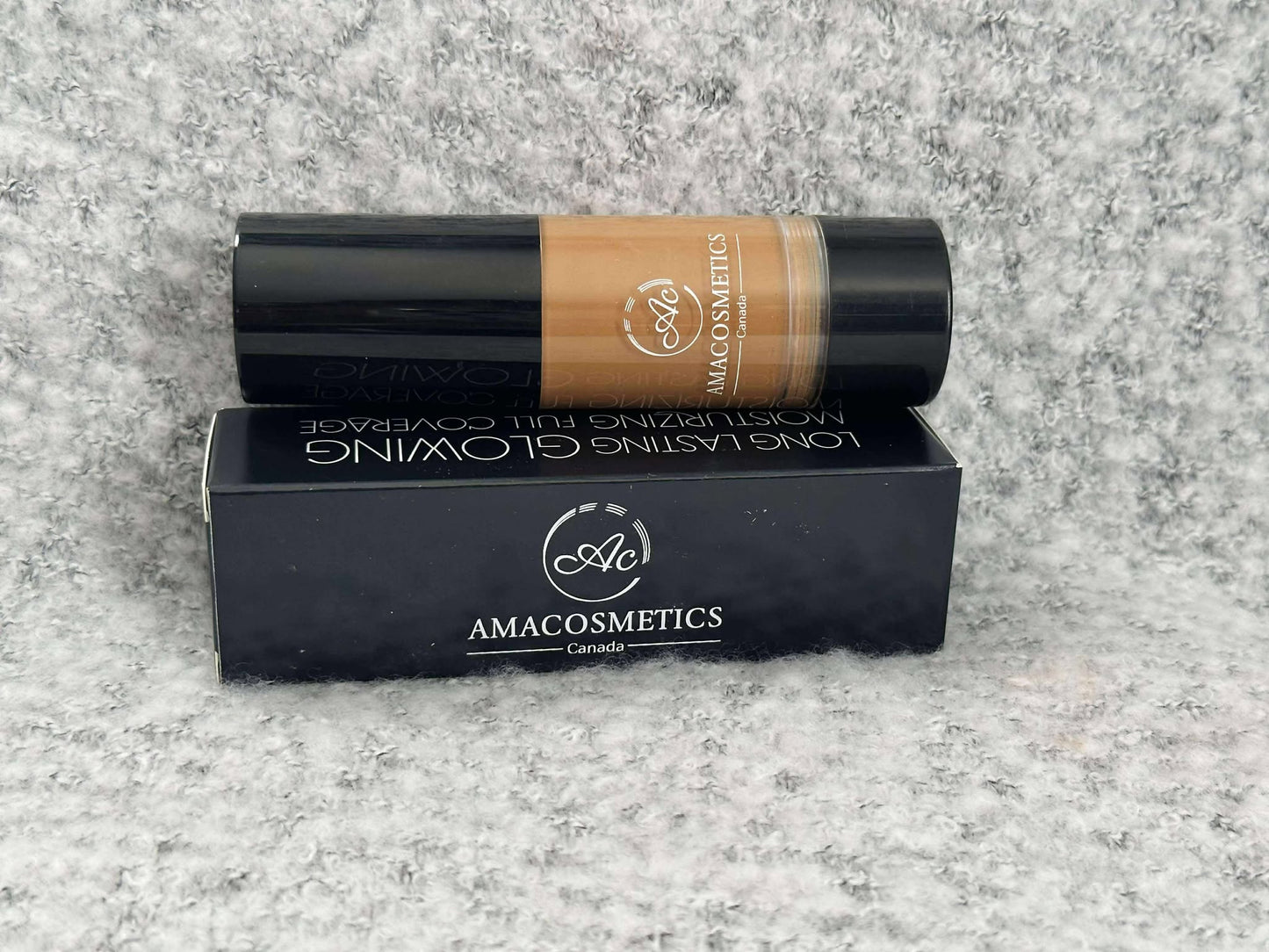 FOND DE TEINT FLUIDE AMACOSMETICS – Teint lumineux & couvrance parfaite | Glow Foundation – Full Coverage & Long Wear