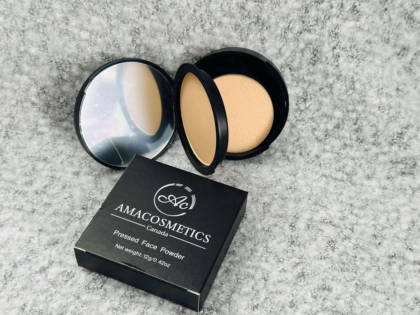 POUDRE COMPACTE & FARD À JOUES AMACOSMETICS – Teint velouté & éclat naturel | Pressed Powder & Blush – Soft Finish & Radiant Look