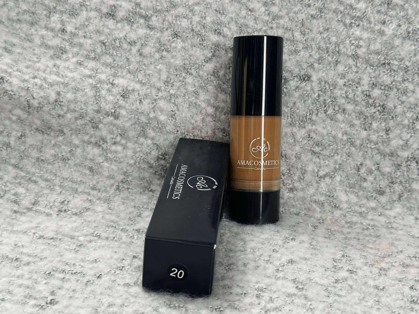FOND DE TEINT FLUIDE AMACOSMETICS – Teint lumineux & couvrance parfaite | Glow Foundation – Full Coverage & Long Wear
